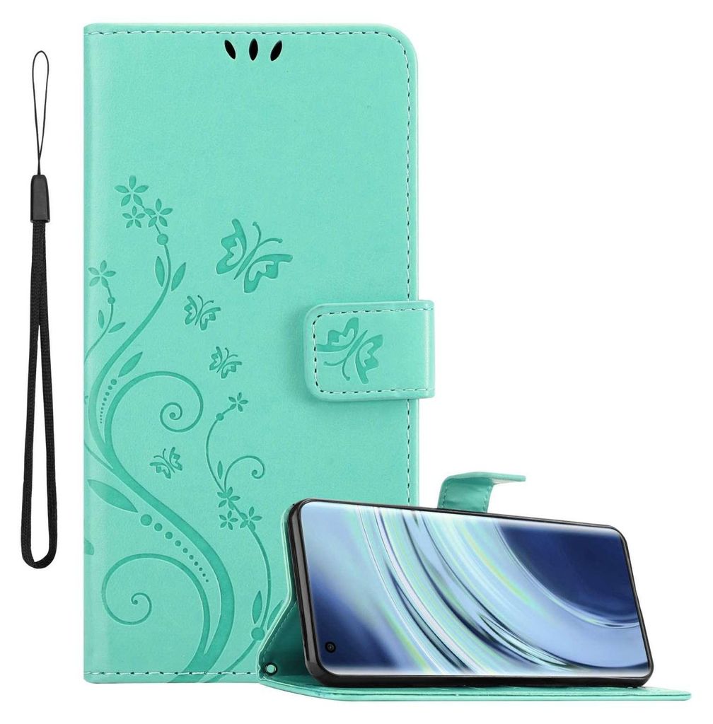 Cadorabo Hülle für Xiaomi Mi 11 5G in FLORAL TÜRKIS Produktbild 