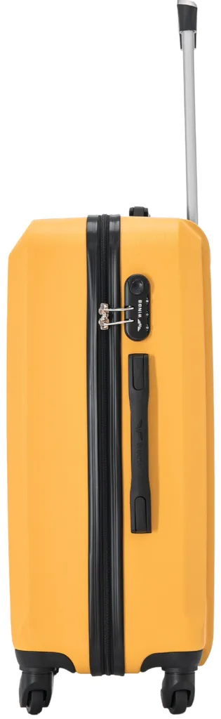 Bagage à main rigide jaune pour avion avec cadenas à code et coque ABS - 2