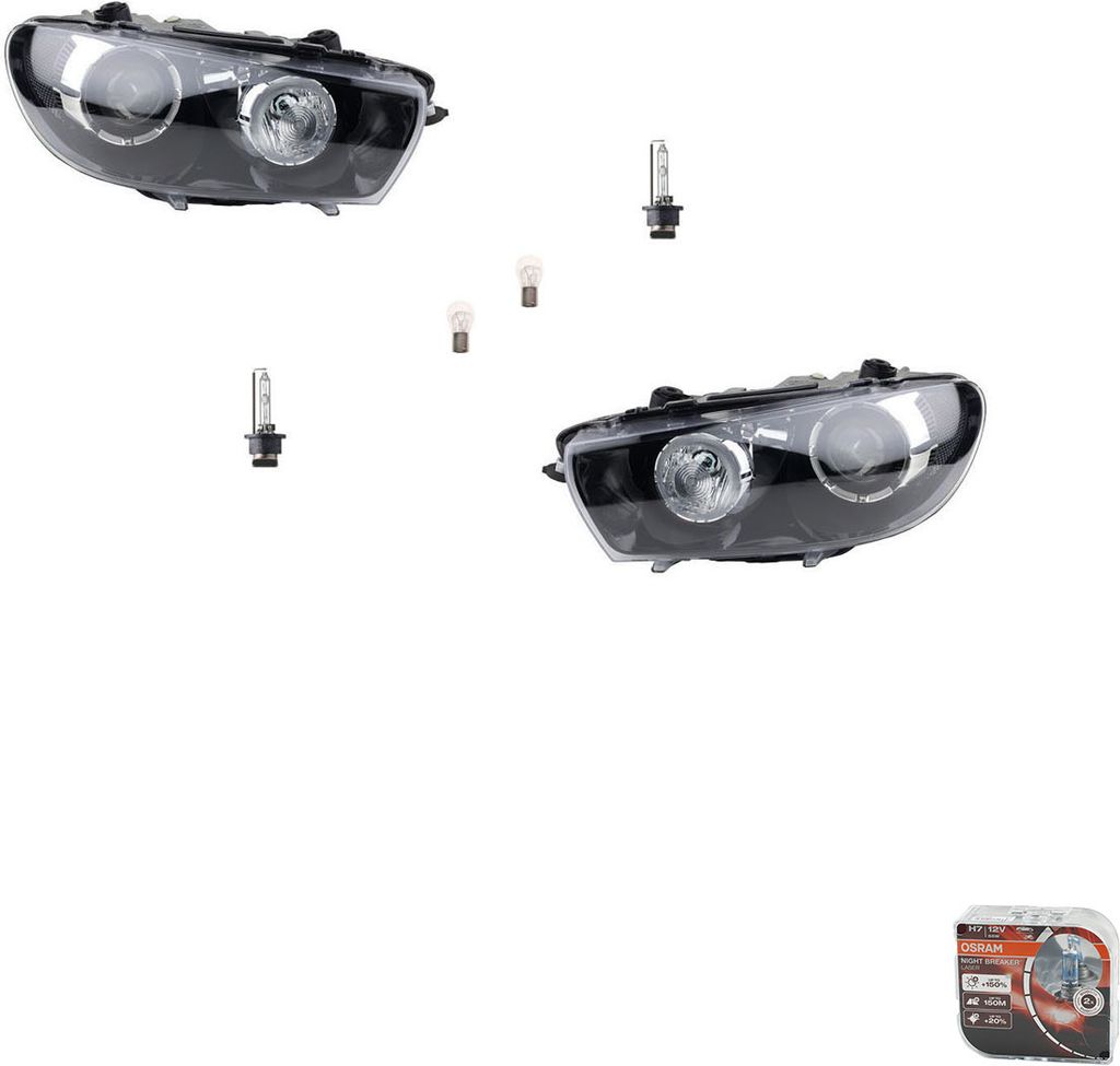 Johns, Scheinwerfer + Osram Night Breaker Laser passend für VW Scirocco 137 08-14 L R 1K8941753B 1K8941754B