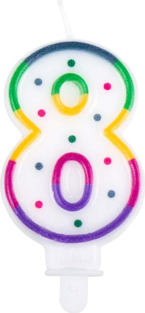 Geburtstagskerze Zahlen 0-9 Zahlenkerze 7,5 cm Kuchen-Deko, Produktbild 
