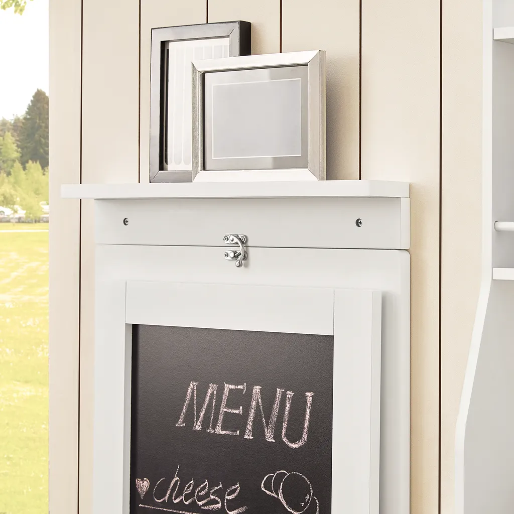 Tavolo da Pranzo Pieghevole SoBuy FWT20-W 50x75cm Bianco Lavagna - 12