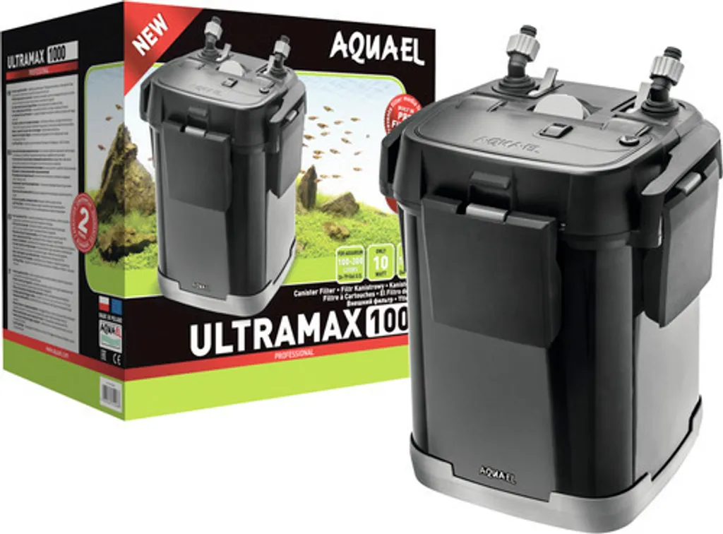 AQUAEL Ultramax 1000 Filtre avec Préfiltre Intégré et Tuyaux 16/22 mm
