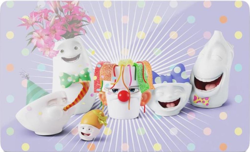 Tasse TV avec plateau de petit-déjeuner 01.32 Happy Happy Image du produit 