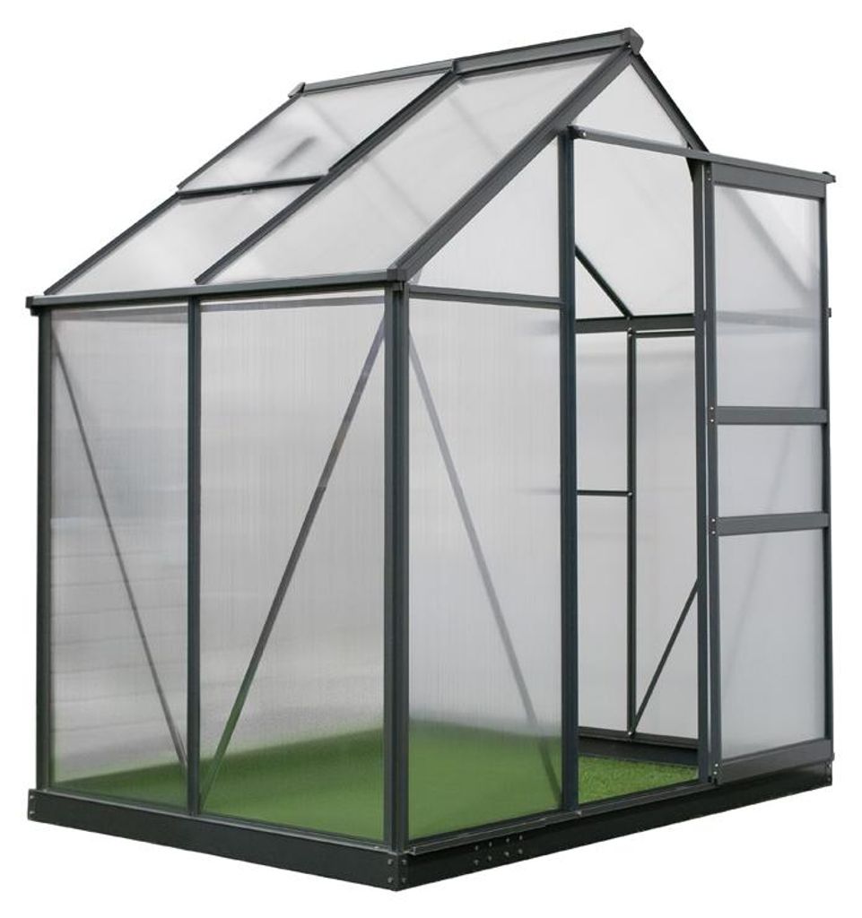 Hliníkový skleník Westmann Flora 64 antracit 132x192x202 cm Obrázok produktu 