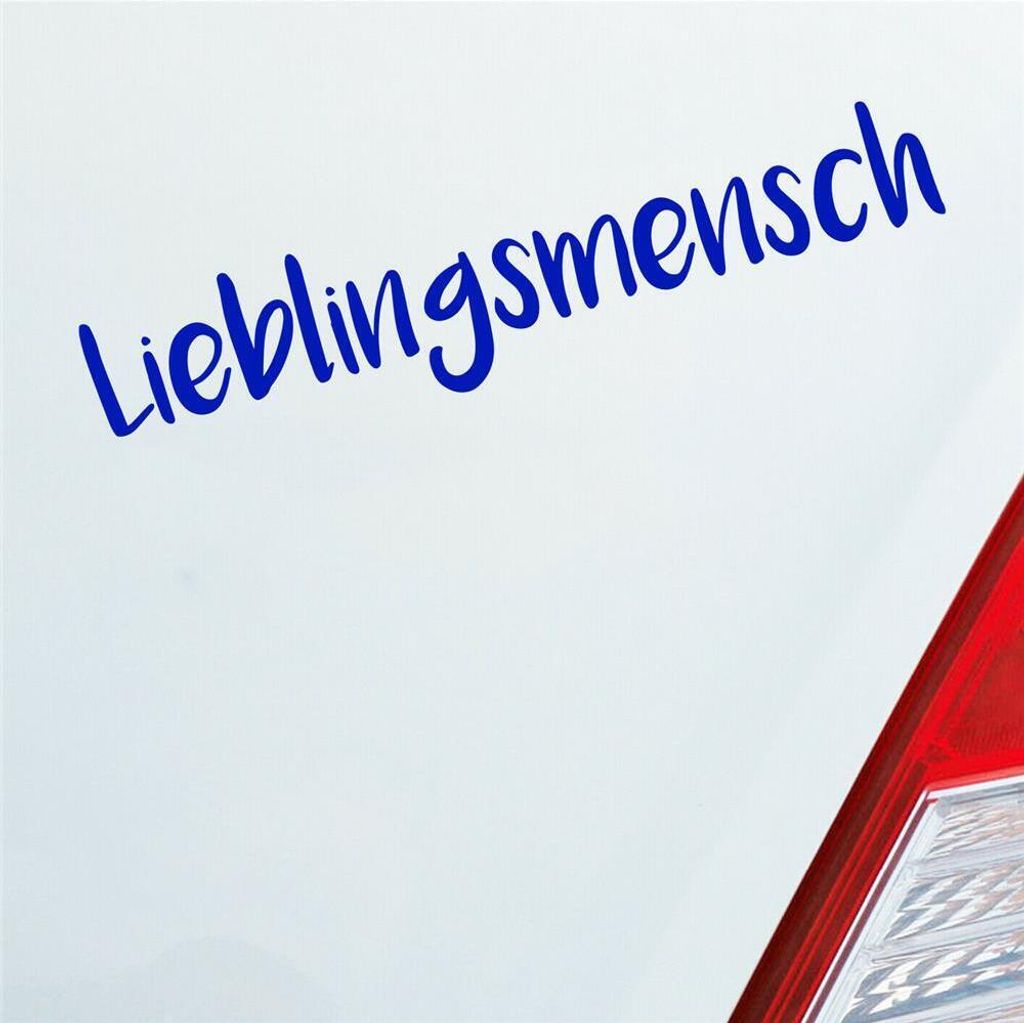 Auto Aufkleber Lieblingsmensch Mensch Liebe Spruch 19,5x4 cm Dunkelblau Sticker Heckscheibenaufkleber