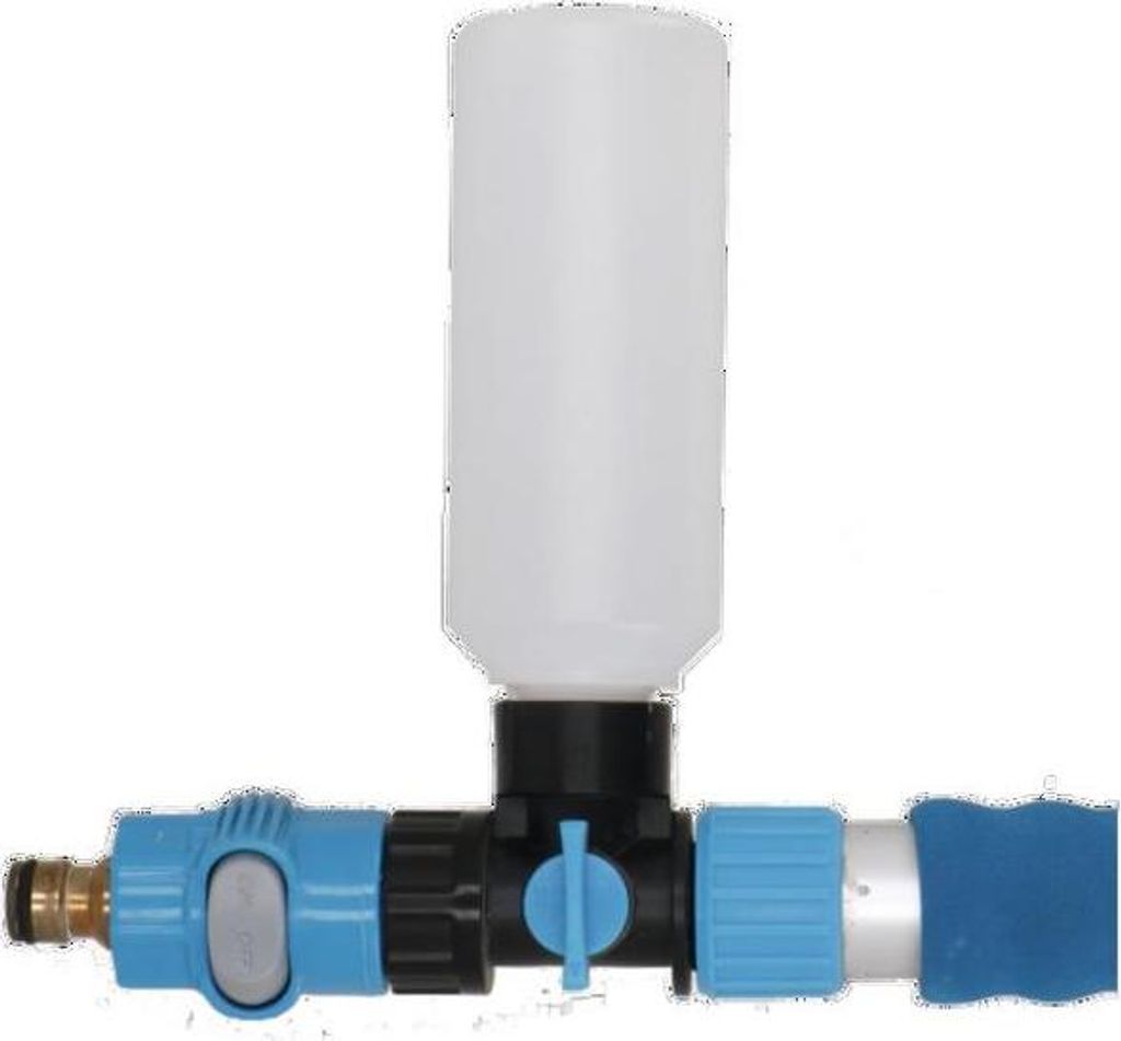 Waschbürste PRO mit Teleskopstiel 135-245 cm, Gardena-Anschluss, Shampoo-Regler und Seitenbürsten