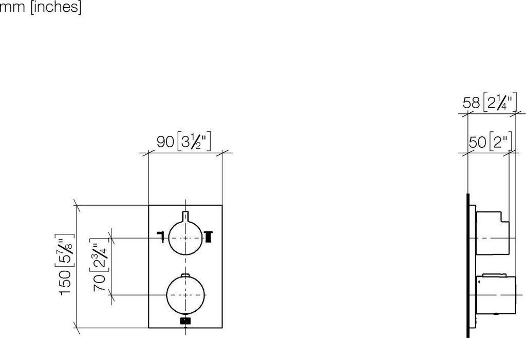 Dornbracht UP-Thermostat mit Zweiwege-Mengenregulierung, Bausatz-Endmontage, 36426670-42