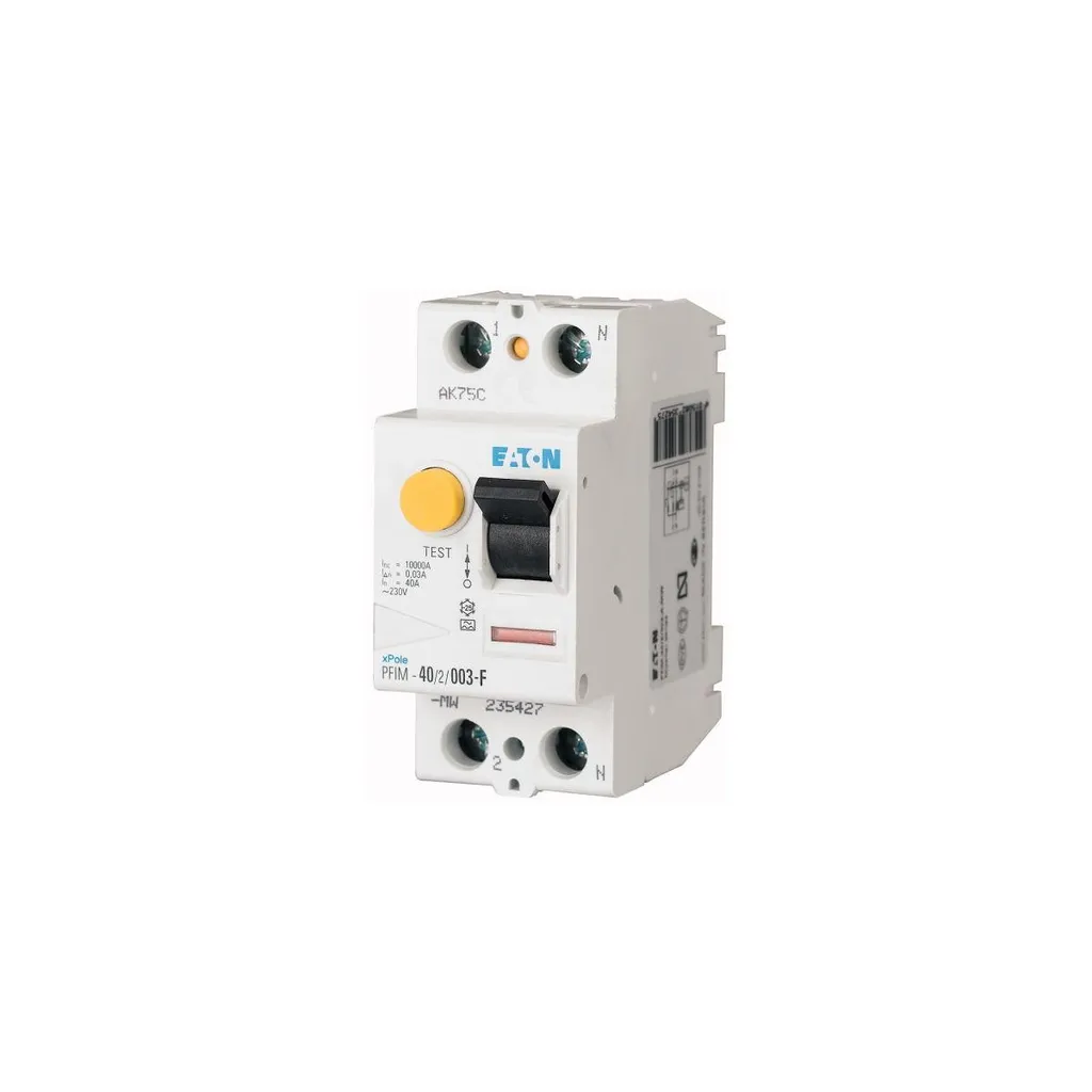 Interrupteur différentiel bipolaire 40A 30mA Eaton PFIM type G/F