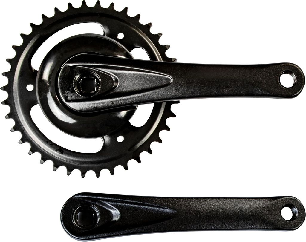 Prowheel Fahrrad Kurbel einfach Kurbelgarnitur 170 mm Fahrradkurbel 38 Zähne Vierkant E Bike