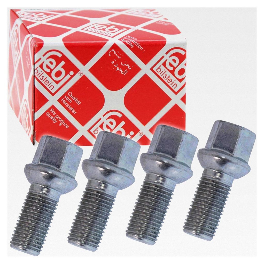 4x M14x1,5x27 mm SW17 RADBOLZEN RADSCHRAUBE, legierter Stahl