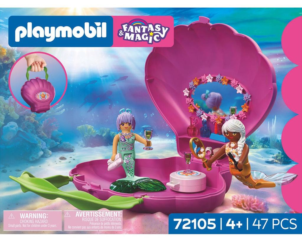 72105 Fantasie & Magie: Schelptas met zeemeerminnenmotief Productafbeelding 