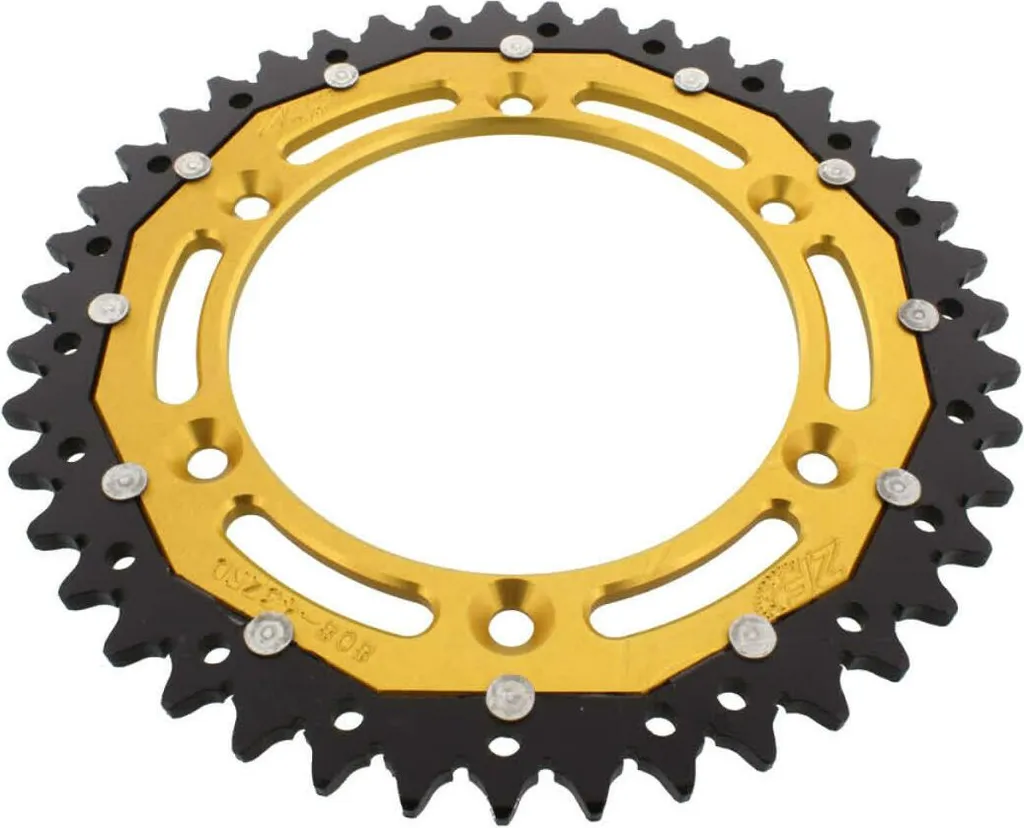 Améliorez votre Suzuki avec le pignon ZF 43 dents 520 robuste noir et or
