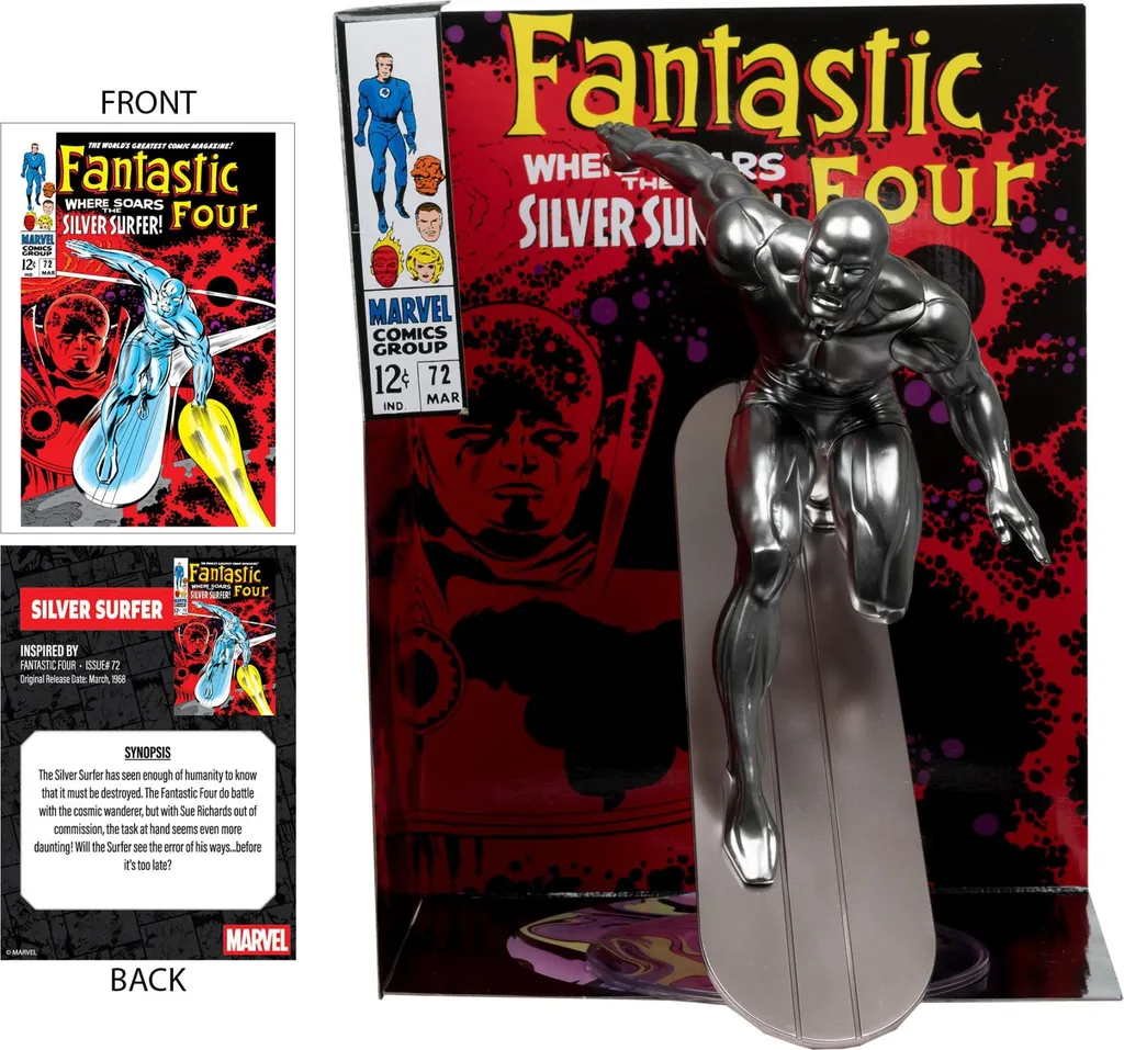 Figurine de Collection Silver Surfer 25 cm - Statue PVC Marvel 1/6 Rare