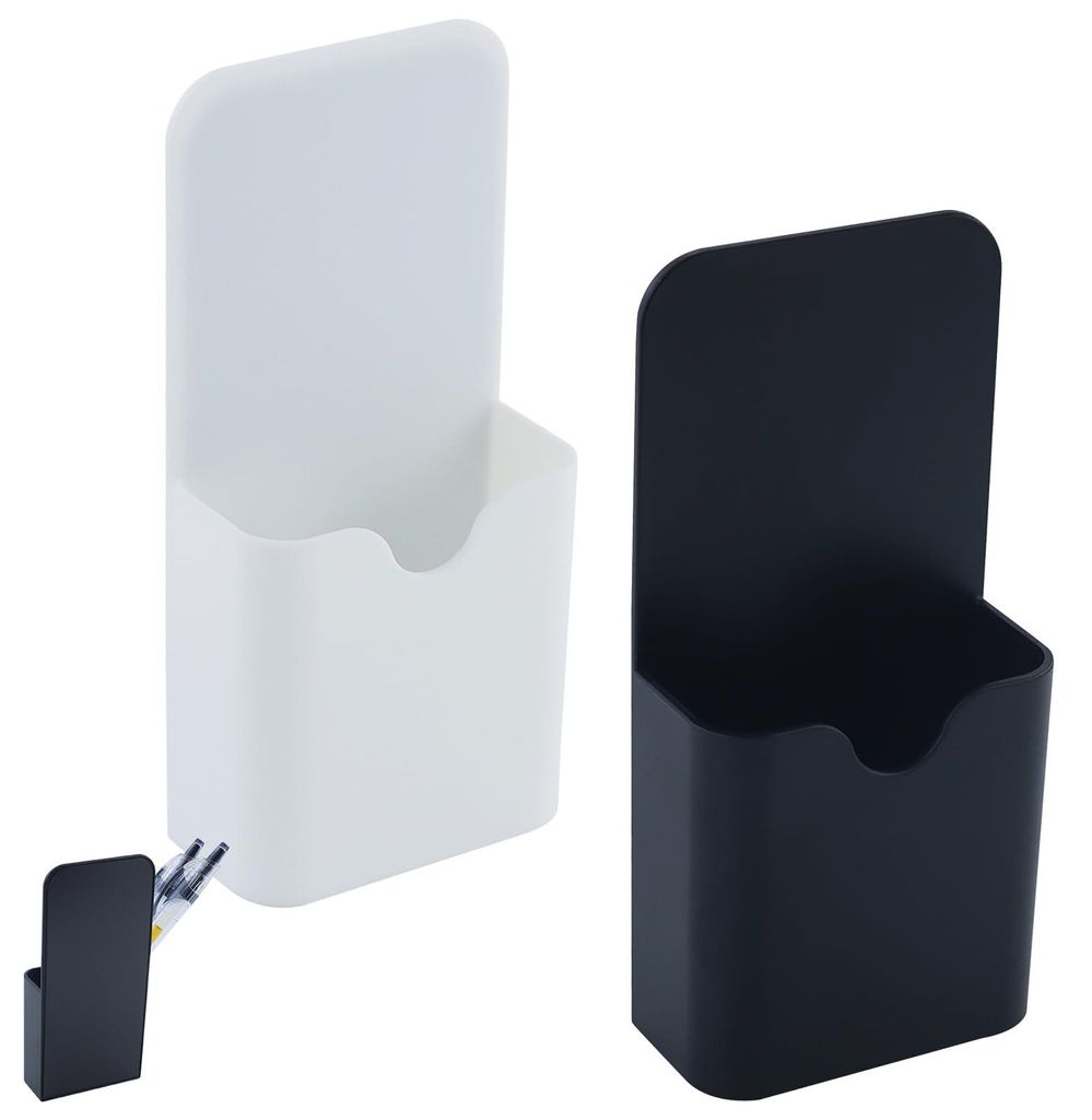 magnetische Stifthalter, magnetische Stifthalter für Schule, Büro, Zuhause, Whiteboard, Kühlschrank (weiß und schwarz)