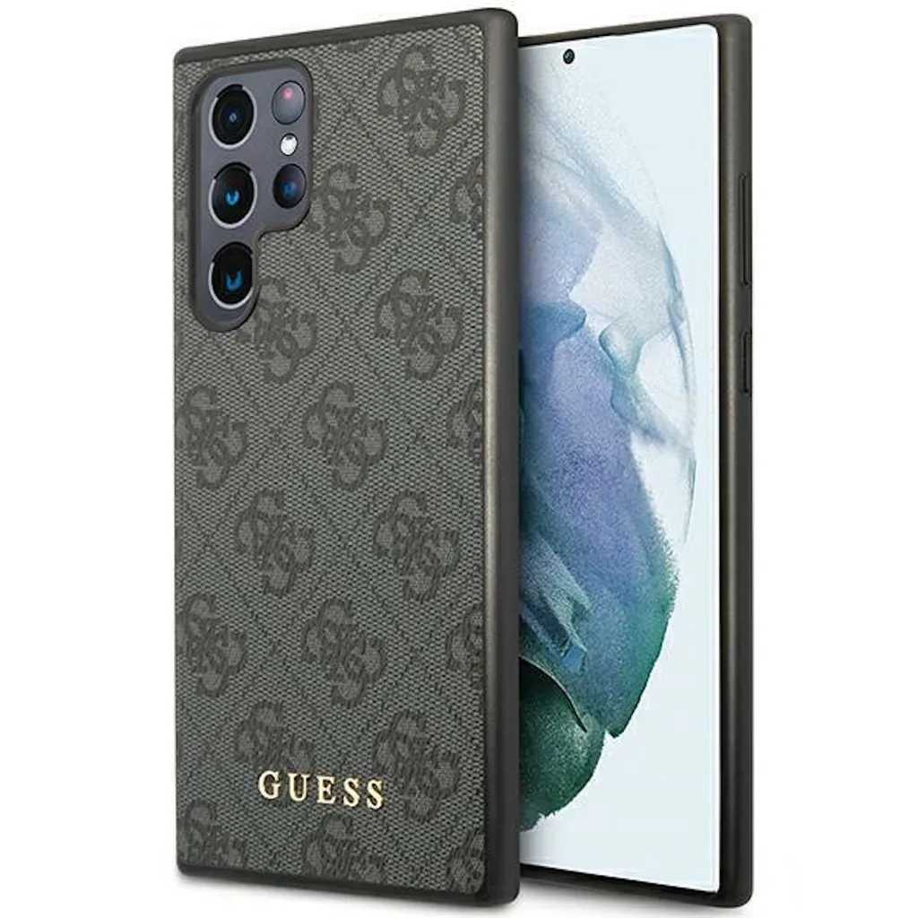 Custodia Guess S24 Ultra S928 Hardcase 4G Metal Gold Logo Nero