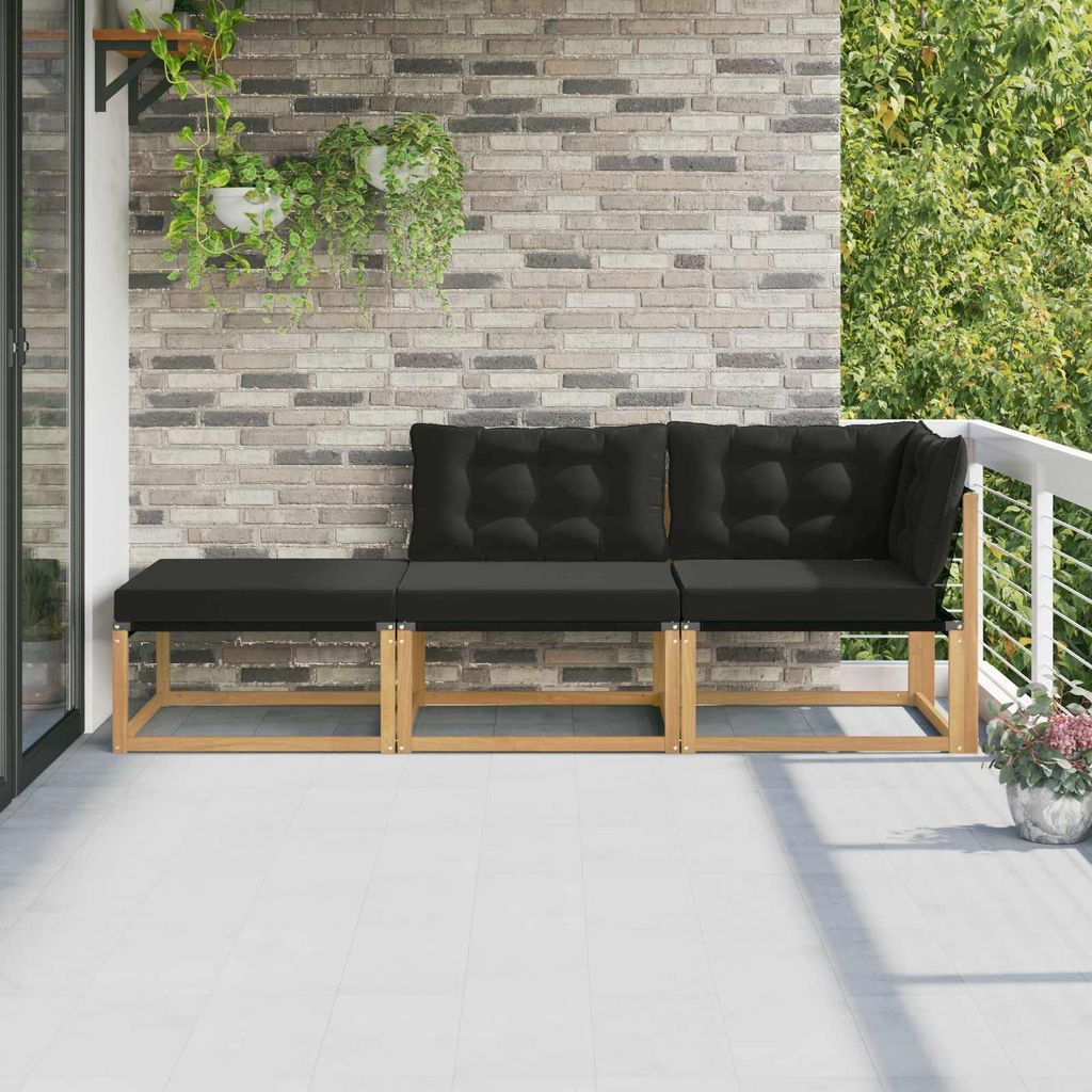 Möbel Sectional Sofa Einheiten mit Kissen Weiß 241,5 x 83 x 73 cmGartenstühle - Gartenstühle c8627