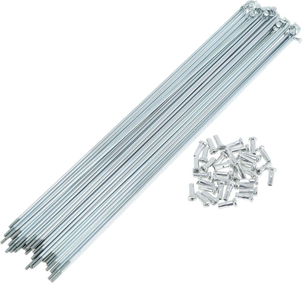36 Set 14G Fahrradspeichen 239mm Fahrradrad Speichen Verzinkter Kohlenstoffstahl Silberton
