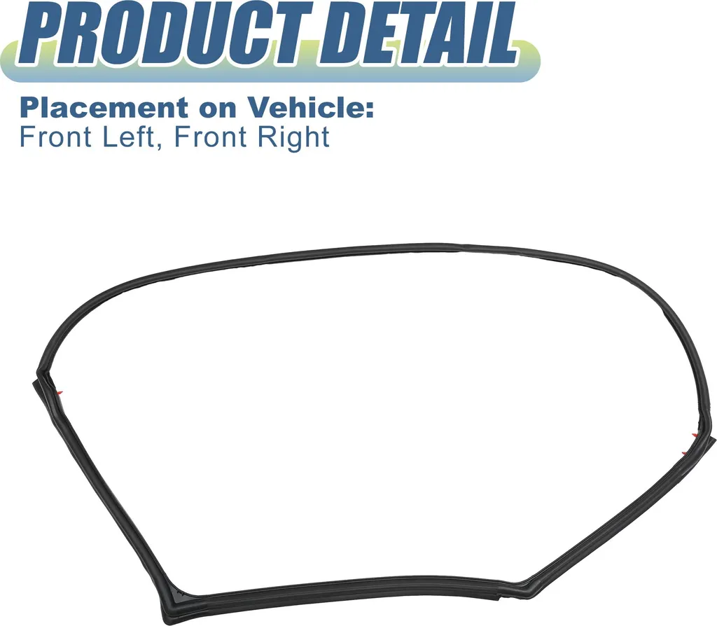Lèche-vitre Extérieur pour Jeep Wrangler - Joints de Finition Noirs - 4