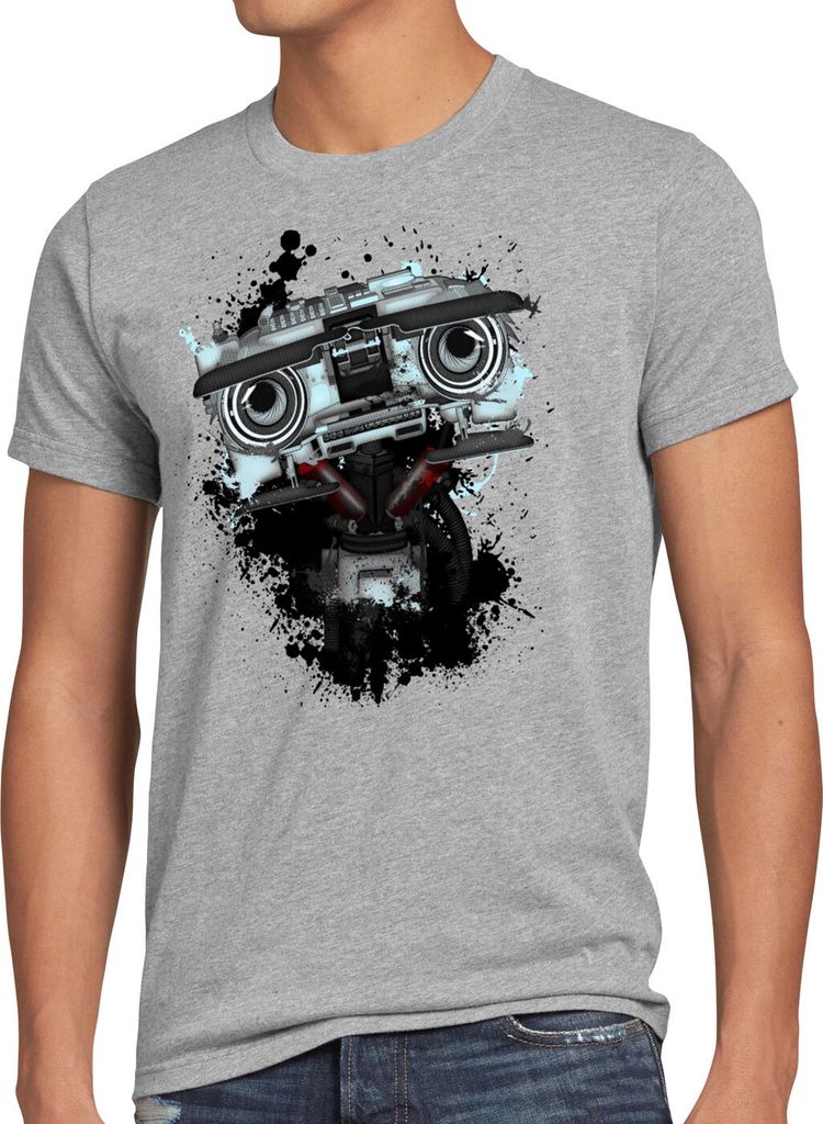 style3 Nummer 5 Herren T-Shirt johnny fünf roboter short circuit