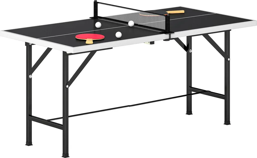 Table de ping-pong portable avec filet et accessoires de jeu inclus