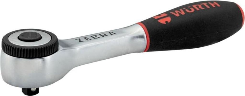 Würth 1/4 Zoll Umschaltknarre mit 360°-Drehgriff und Drehteller Umschaltung kompakte Ratsche Bit-Ratsche 071201406