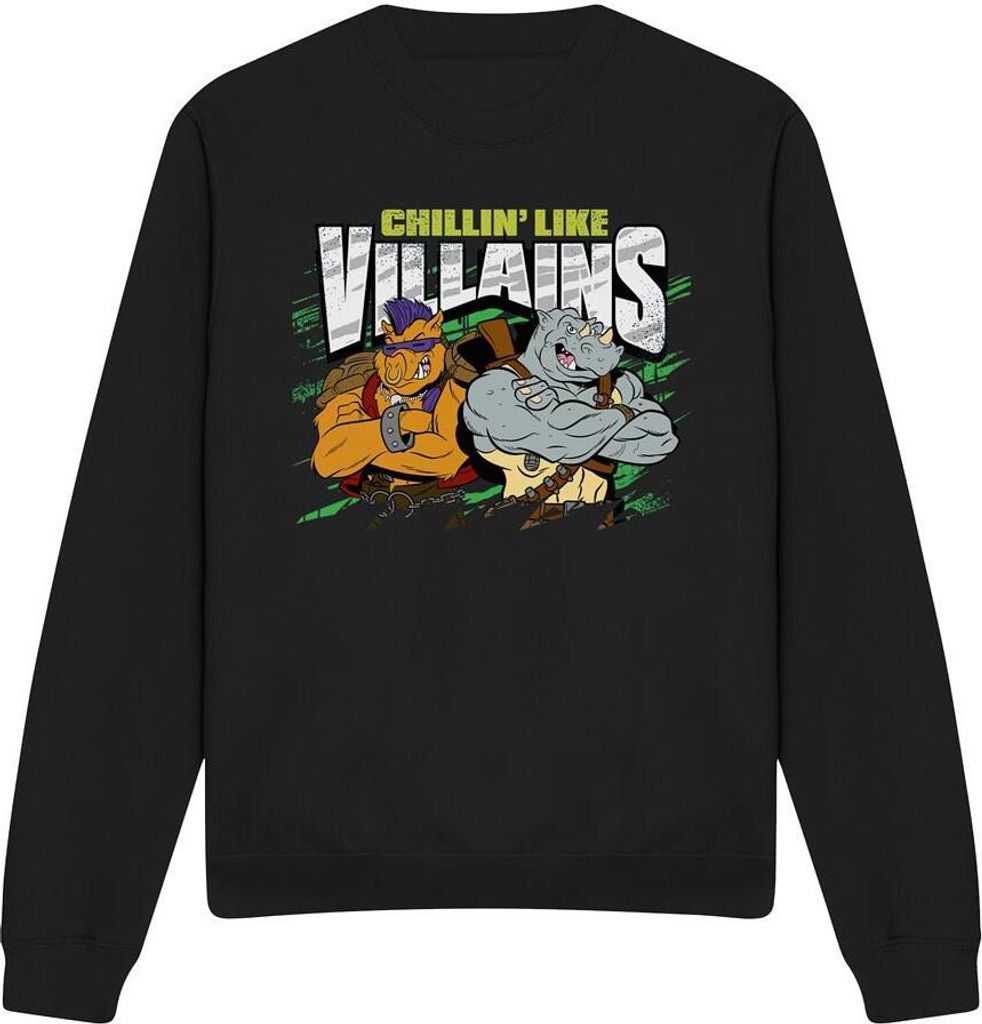 Teenage Mutant Ninja Turtles - "Chillin Like Villains" Sweatshirt für Herren/Damen Uni TV12751 (S) (Schwarz)