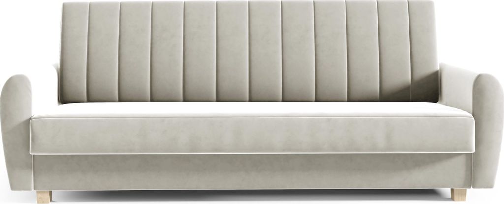 Schlafsofa Bern Beige - Couch mit Schlaffunktion und Bettkasten, Wohnzimmermöbel, Schlafsofa, Bettsofa Wohnzimmerset,