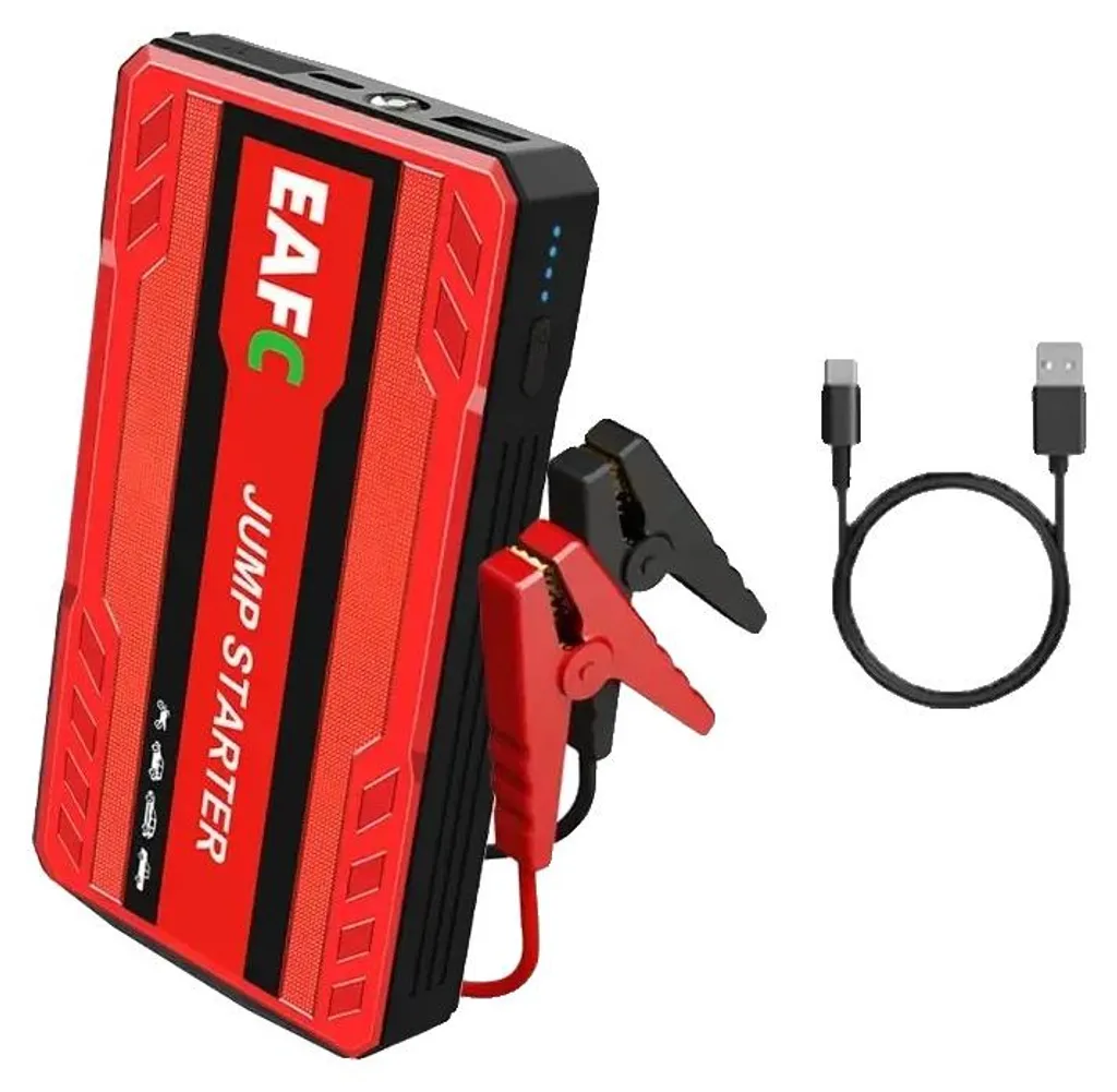 Jump starter voiture puissant et lampe de poche LED de secours rouge