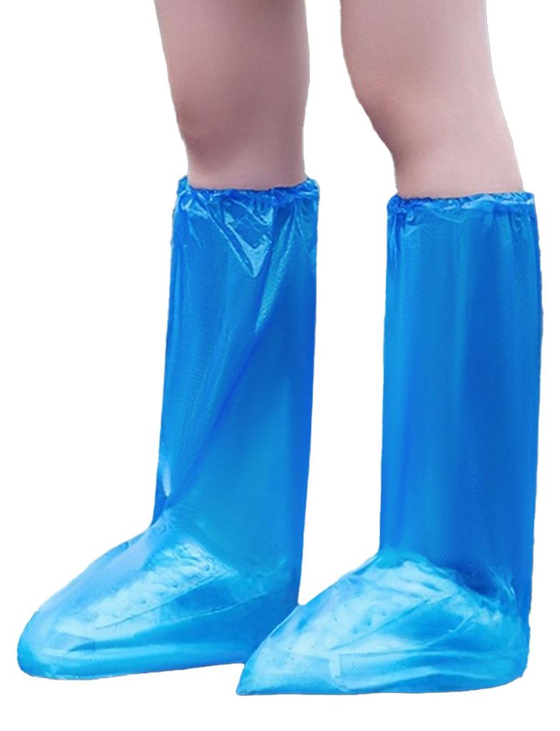 1 Paar Überschuhe, sicherer Sitz, elastische Bänder, rutschfeste Sohle, schützende Stiefelüberzüge, wasserdicht, reißfest, Einweg-Überschuhe