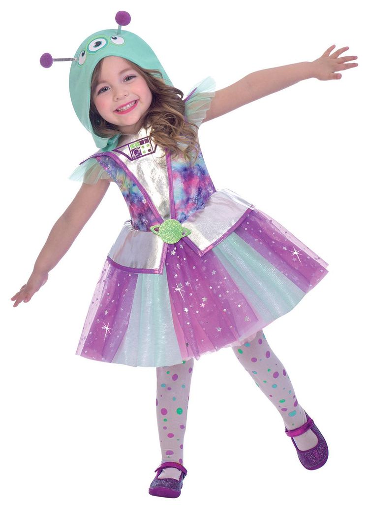 Incantevole costume da alieno per bambine Immagine del prodotto 