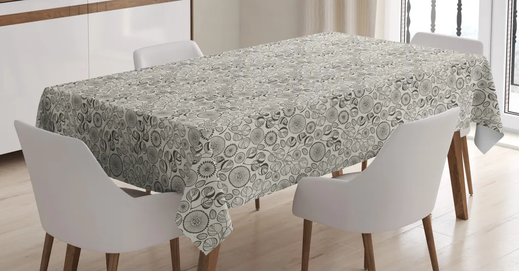 Offerta Tovaglia Abakuhaus Seppia 140x170: Fiori Astratti e Qualità