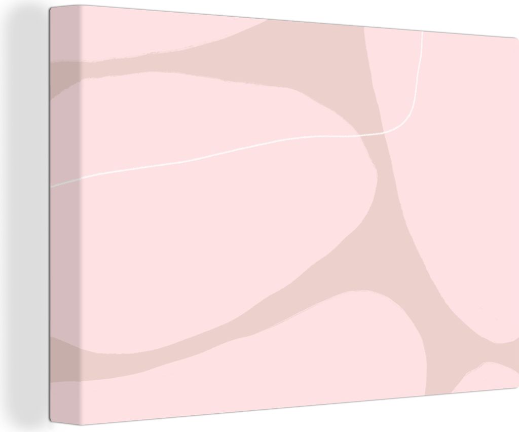 OneMillionCanvasses - Leinwandbilder - 150x100 cm, Rosa - Geometrische Formen - Abstrakt, Wandbilder Kunstdruck Wanddekoration - Foto auf Leinwan...