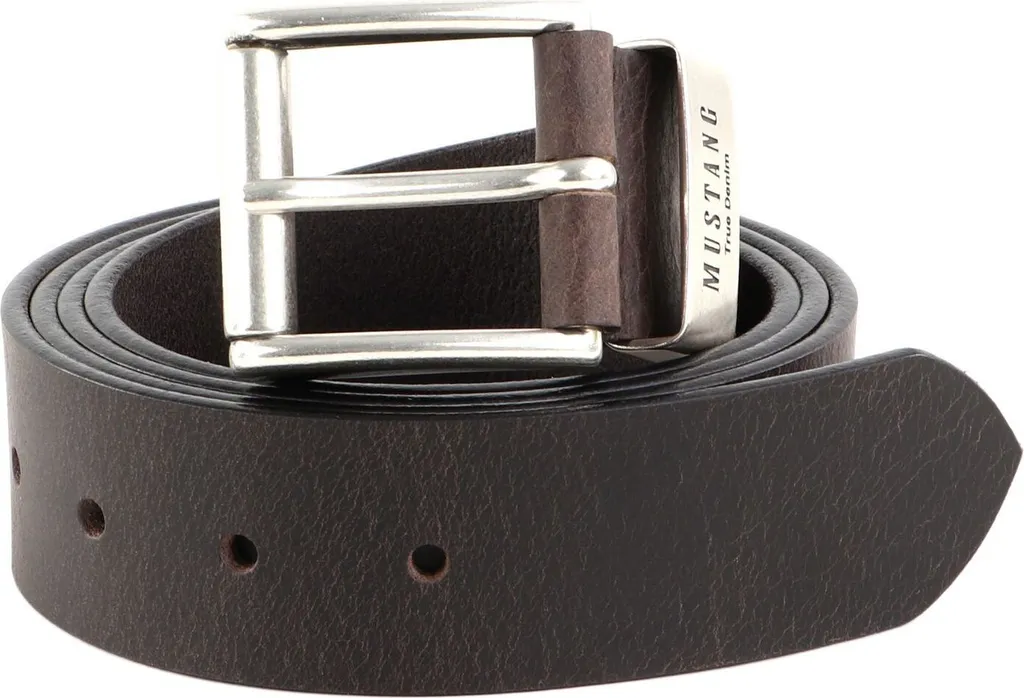 Mustang Cintura Uomo Cuoio 40mm Darkbrown W120 - Stile Casual Robusto