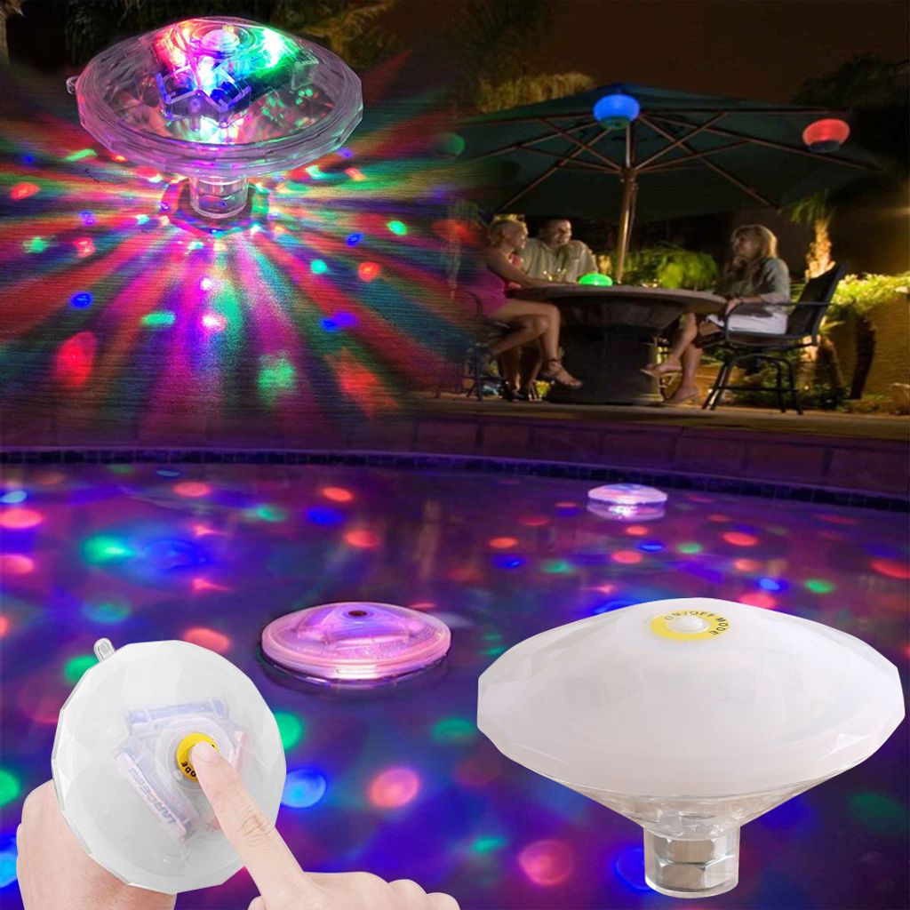 2 X Poolbeleuchtung Schwimmende RGB LED Unterwasserbeleuchtung Pool Licht Lampe 
