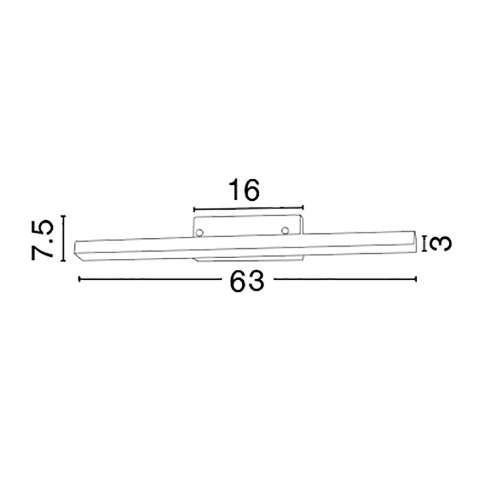 Applique de Bain LED 63cm Chrome Nova Luce Modena IP44 Design Moderne - 3