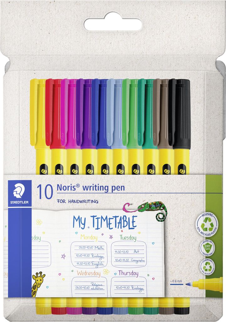Staedtler Noris 307 Fineliner Mehrfarbig 10 Stück(e)