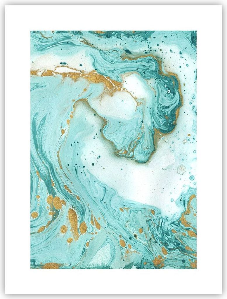 Poster - Poster ohne Rahmen - Abstraktion blau Wasser Produktbild 