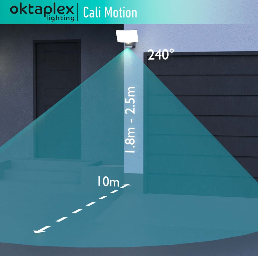 Oktaplex lighting LED Strahler mit Bewegungsmelder Außen Produktbild 3