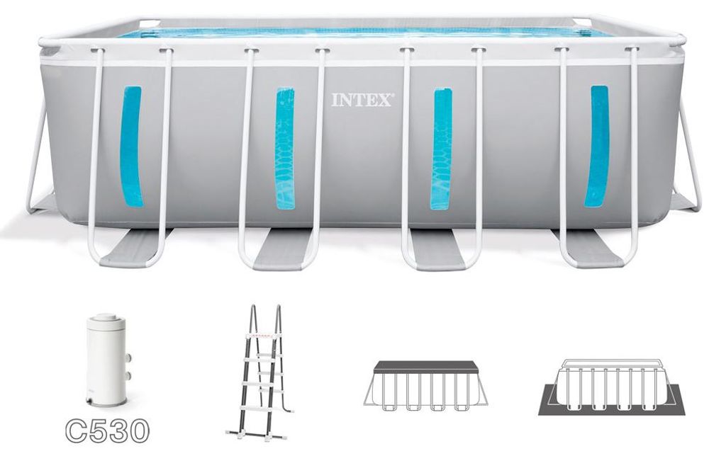 Intex 26770NP, Rámový bazén, Dieťa a dospelý, Rebrík, Šedá Obrázok produktu 