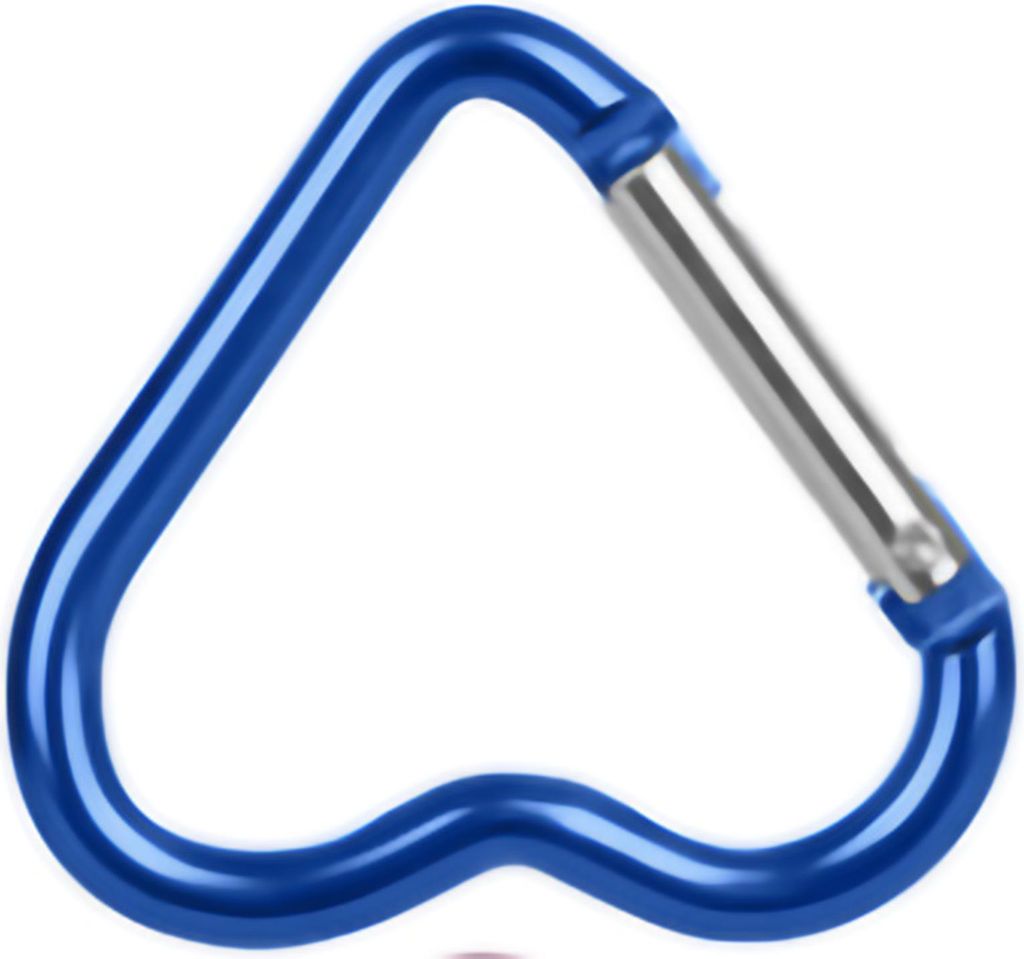 Aluminiumlegierung Carabiner herzförmige Heavy Duty Metal Camping Hängende Schnalle für Wanderwasserflaschenschlüsselhainblau