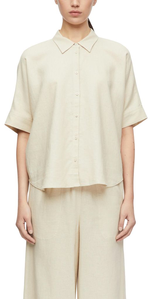 COMMA Damen Bluse – Oversize, Leinenmix, Fledermausärmel Produktbild 