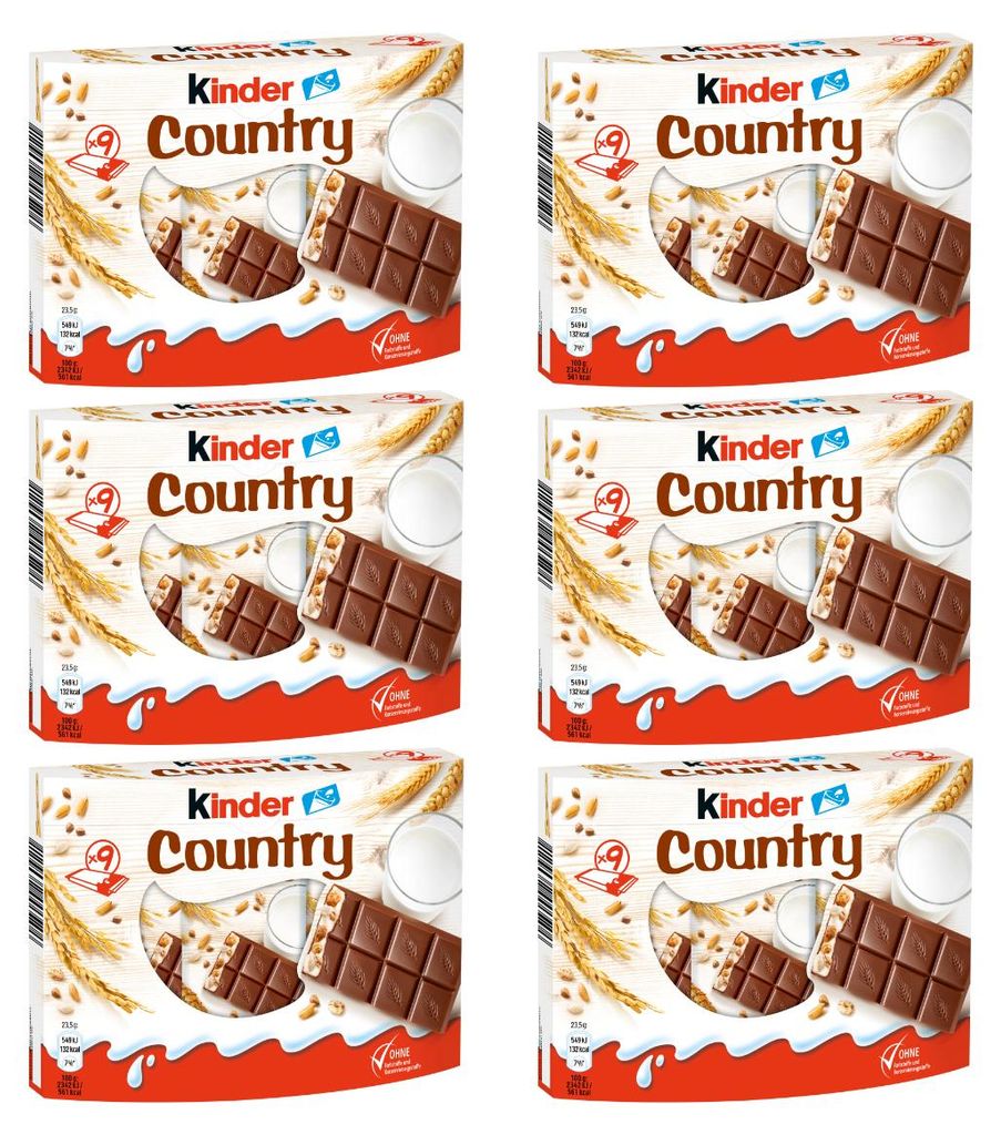 Kinder Country Vollmilchschokolade mit Cerealien 211g 6er Produktbild 