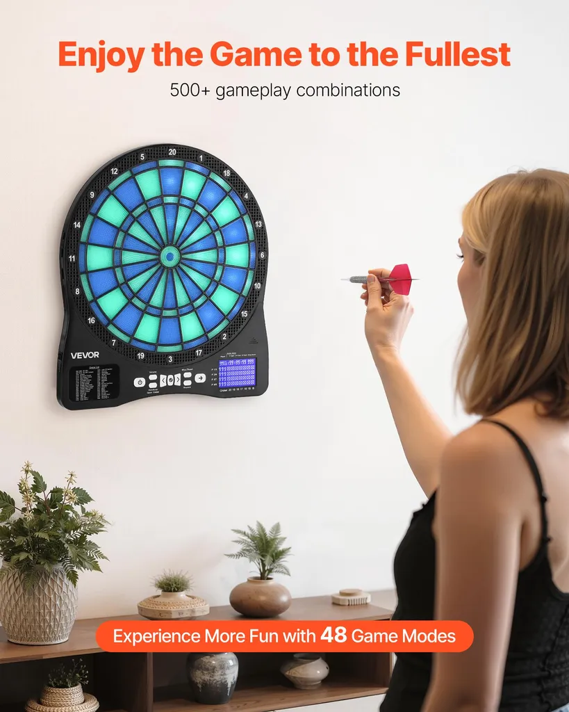 Tableau de fléchettes électronique LED VEVOR avec score de cricket LCD - 2