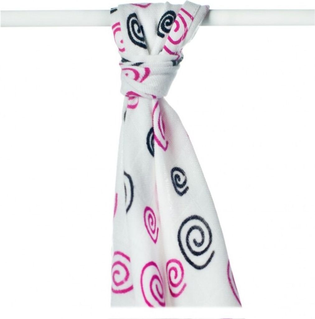 BMB Bambus-Badetuch 90x100 Magenta Spiralen (1Stück) Produktbild 