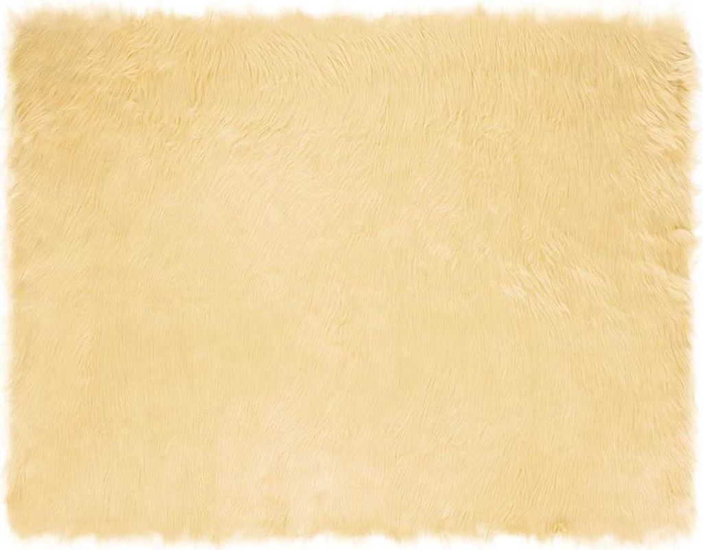 CLORIS Kunstschaffell Teppich Creme 240 x 340 cm Polyester - Designerteppiche 42021508