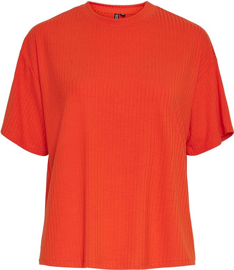 Pieces Kylie Oversized Kurzarm-t-shirt Orange M Frau Orange M