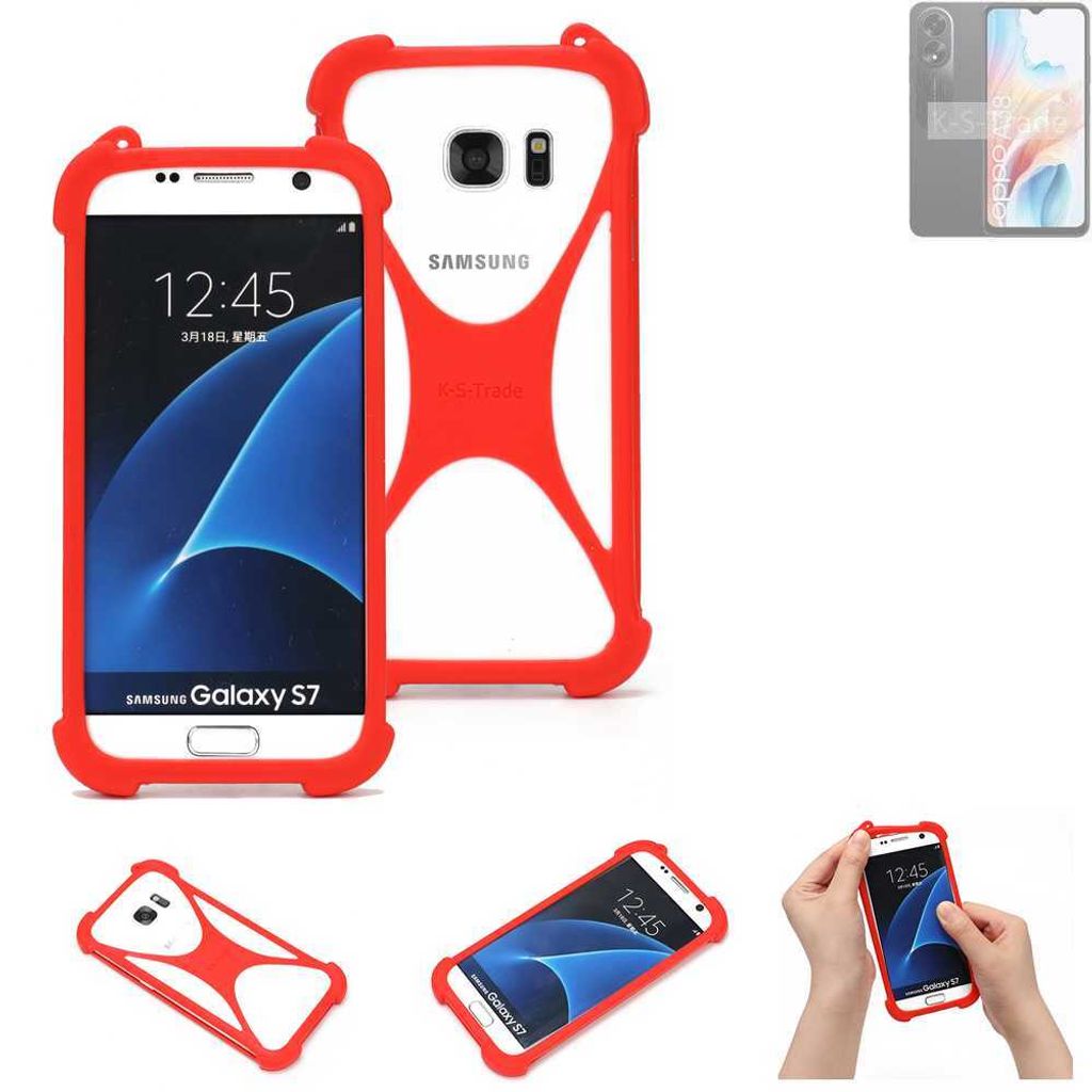 K-S-Trade Handy-Hülle kompatibel mit Oppo A38 Schutz-Hülle Bumper Silikon Schutz Hülle Cover Case Silikoncase Silikonbumper TPU Softcase