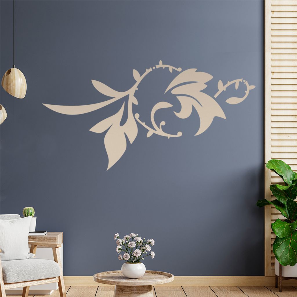 Blätter - Ranken Wandtattoo in 6 Größen - Wandaufkleber Wall Sticker - Dekoration, Küche, Wohnzimmer, Schlafzimmer, Badezimmer