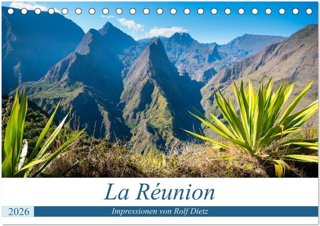La Réunion - Impressionen von Rolf Dietz (Tischkalender 2026 DIN A5 quer), CALVENDO Monatskalender