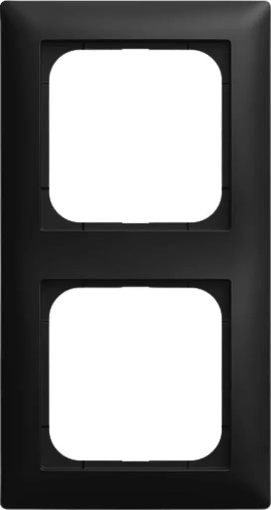 Cadre noir mat double Busch-Jaeger : finissez vos murs avec style
